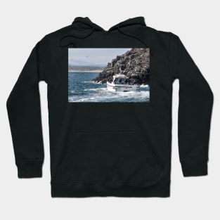 Serenity III Farne Islands tour boat moves near a Guillemot colony Hoodie